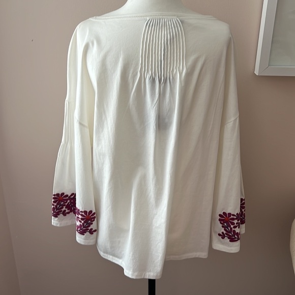 Weekend Max Mara L White Blouse With Embroidery NWT - Picture 5 of 7